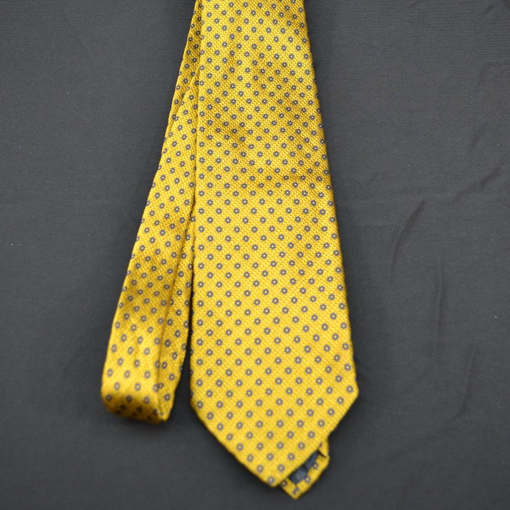 Jean Lorrain floral tie - blue/gold